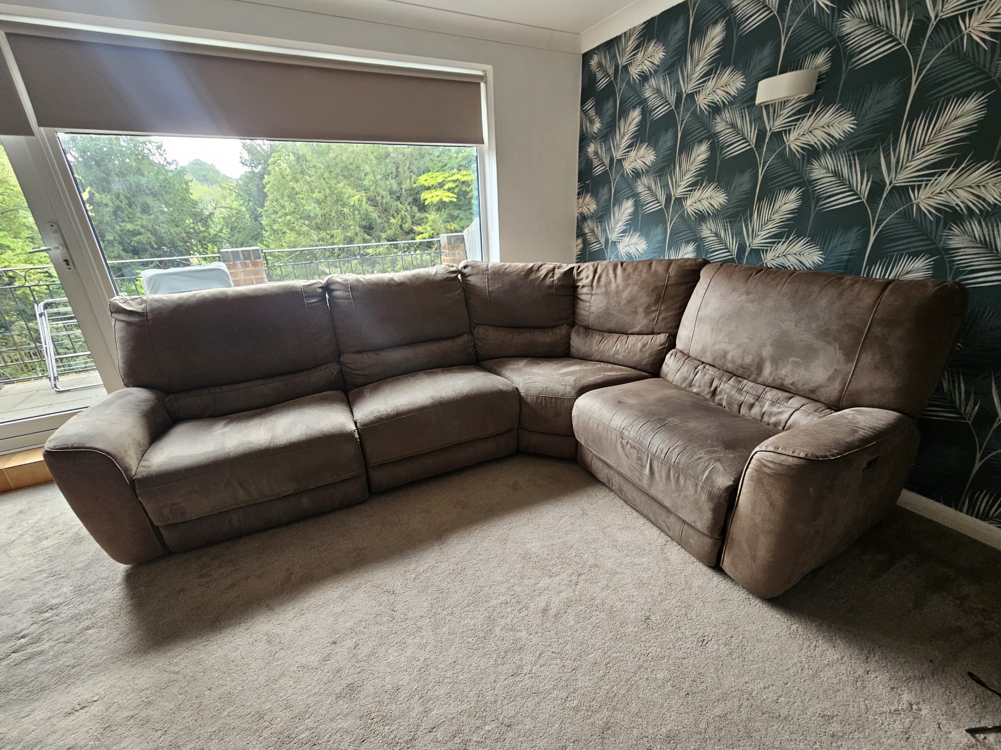 FABB Sofas Electric Recliner Corner Sofa