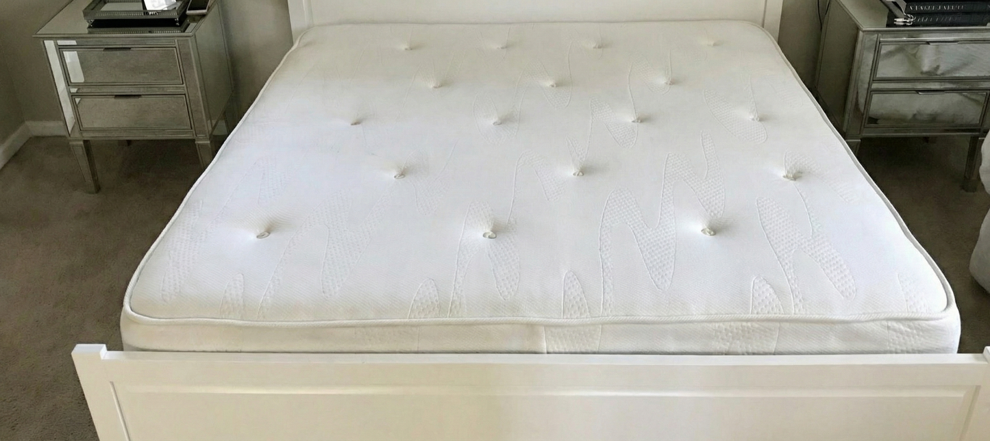 IKEA Hemnes Gloss White King Size Bed & Mattress