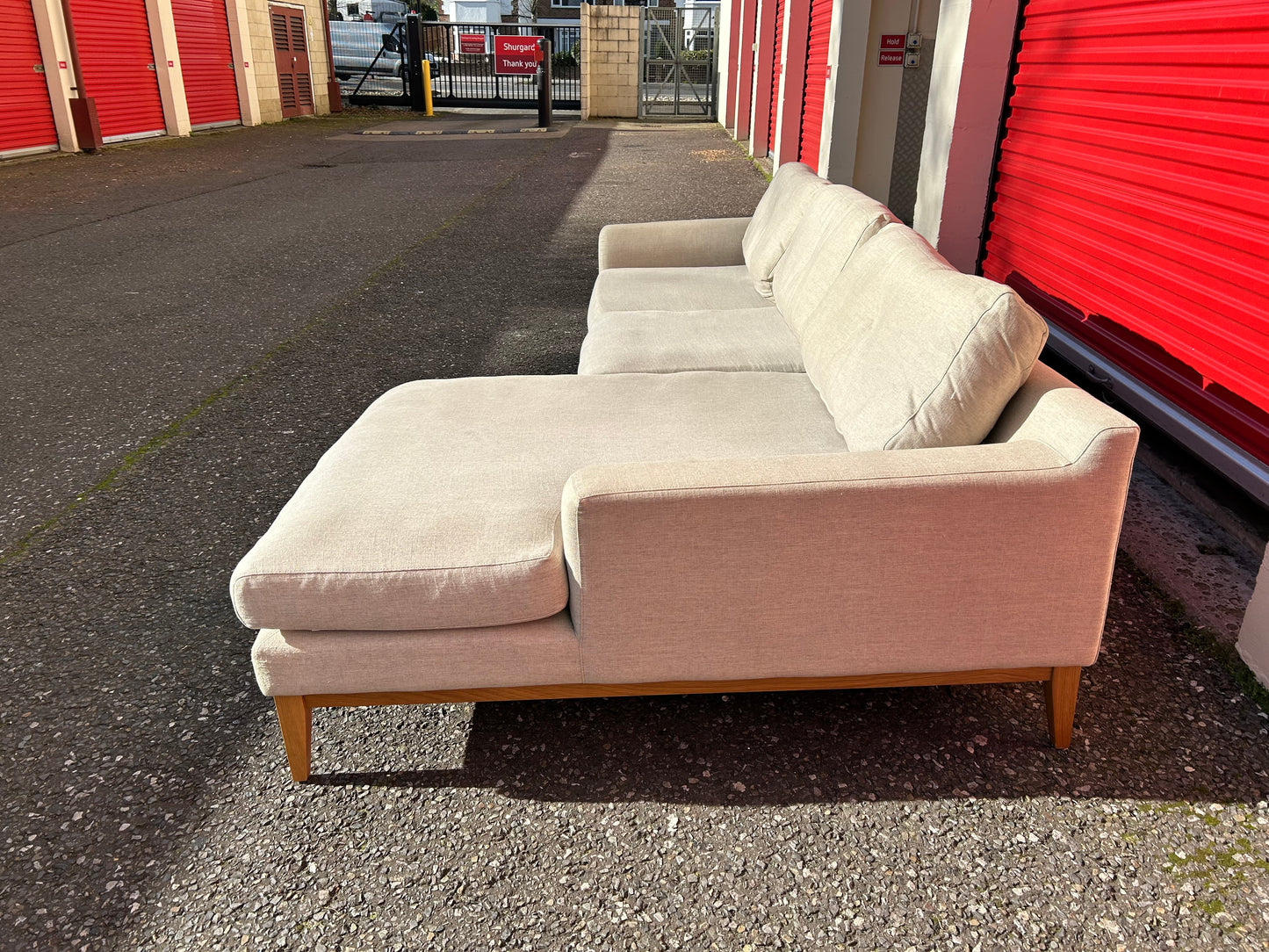 Beige “Sofas & Stuff” L Shape Sofa
