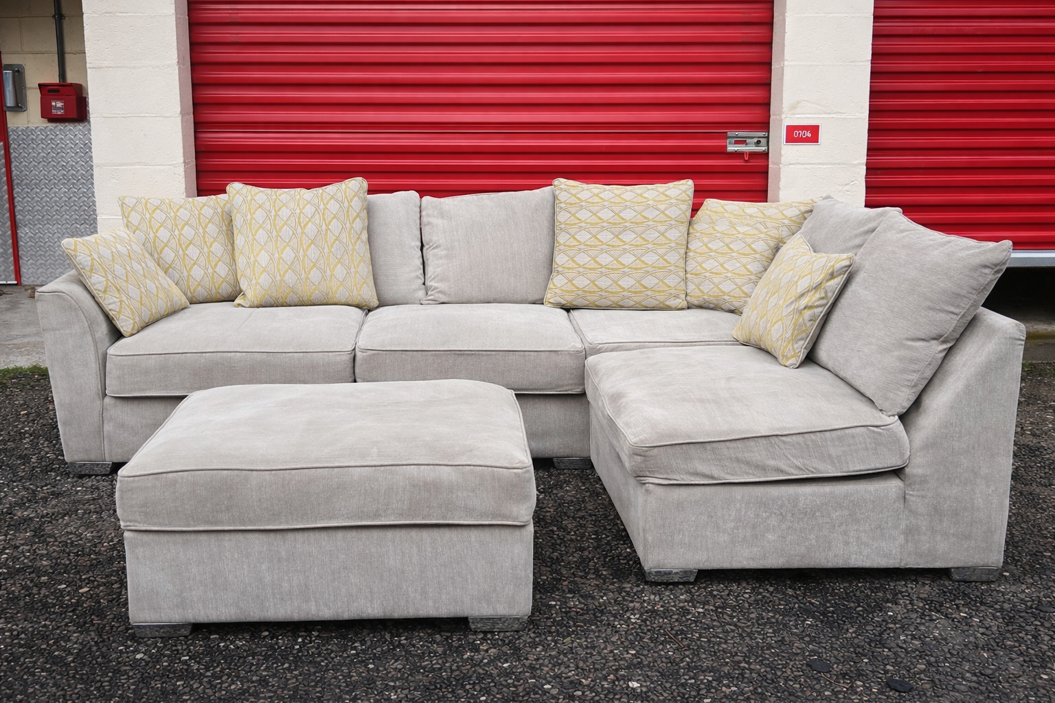 Furniture Village Corner Sofa & Foot Stool