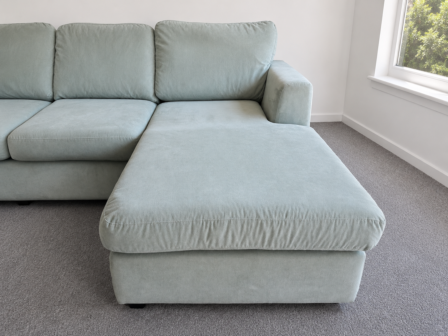 DFS Freya Light Blue L Shape Sofa