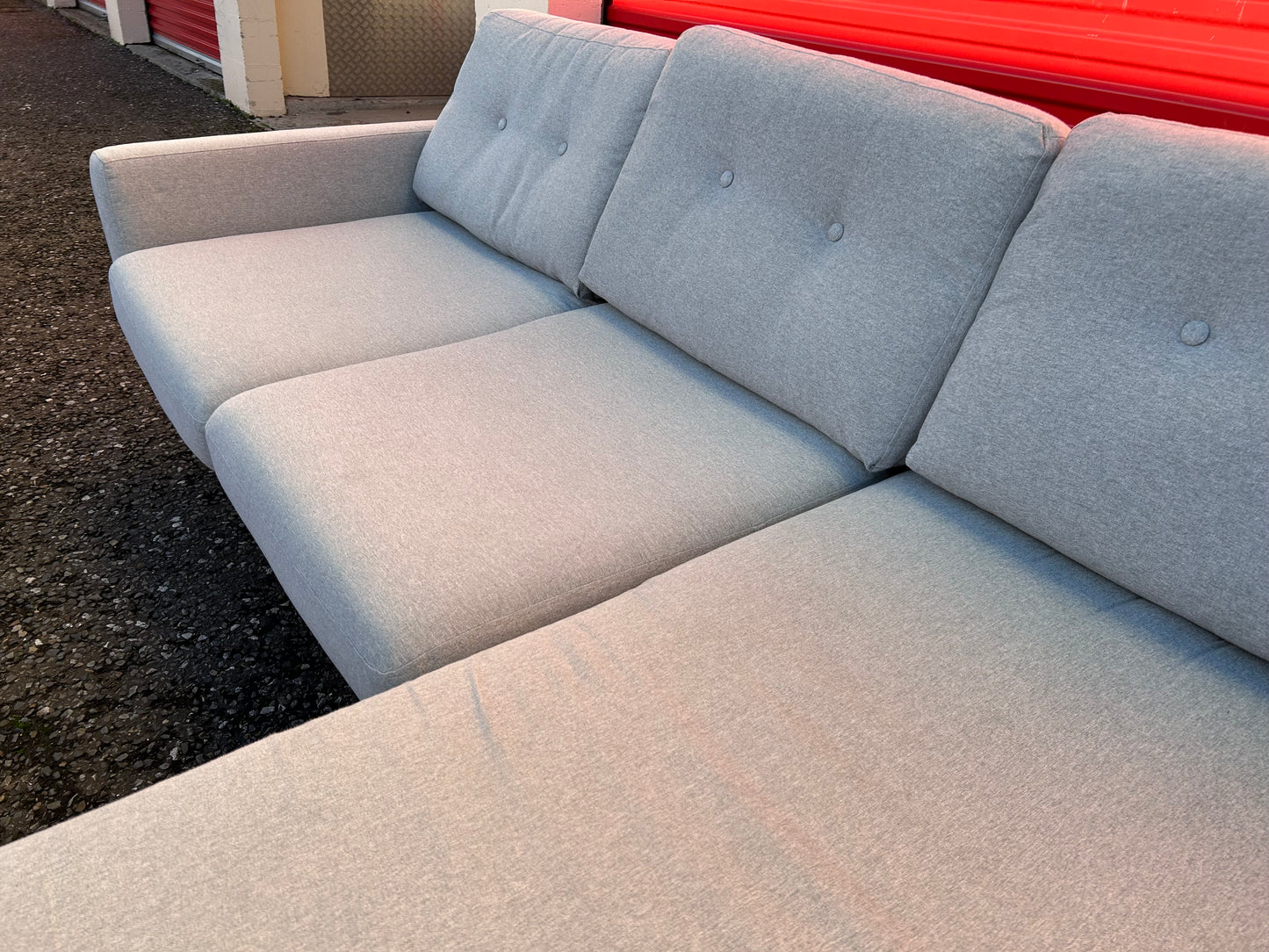 Light Blue L Shape Sofa