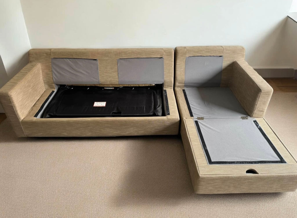 Beige Dwell Corner Sofa Bed