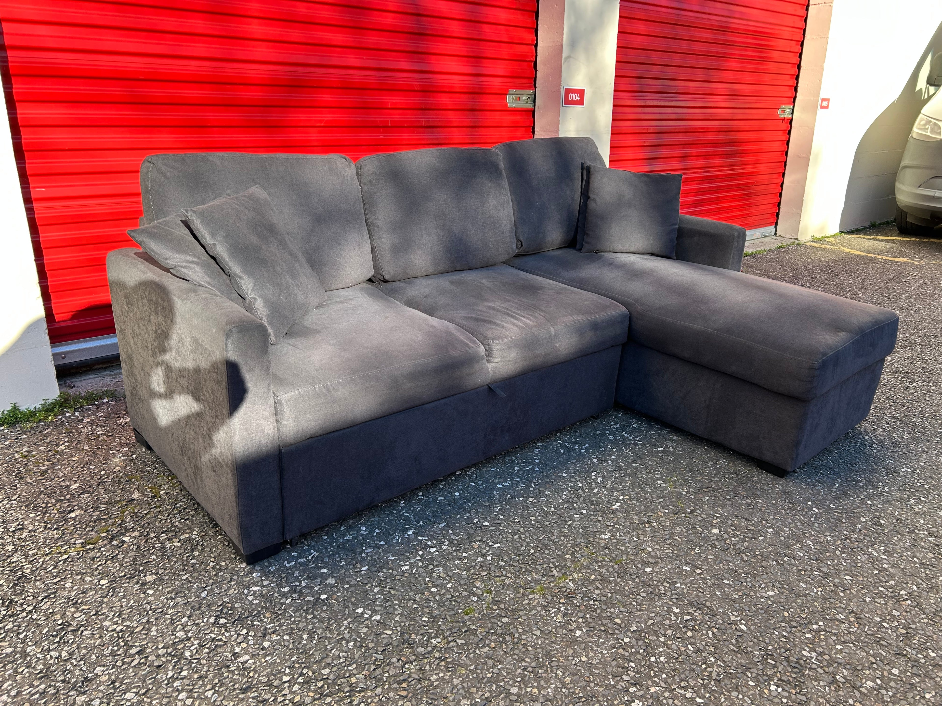 Dark Grey Habitat Corner Sofa Bed