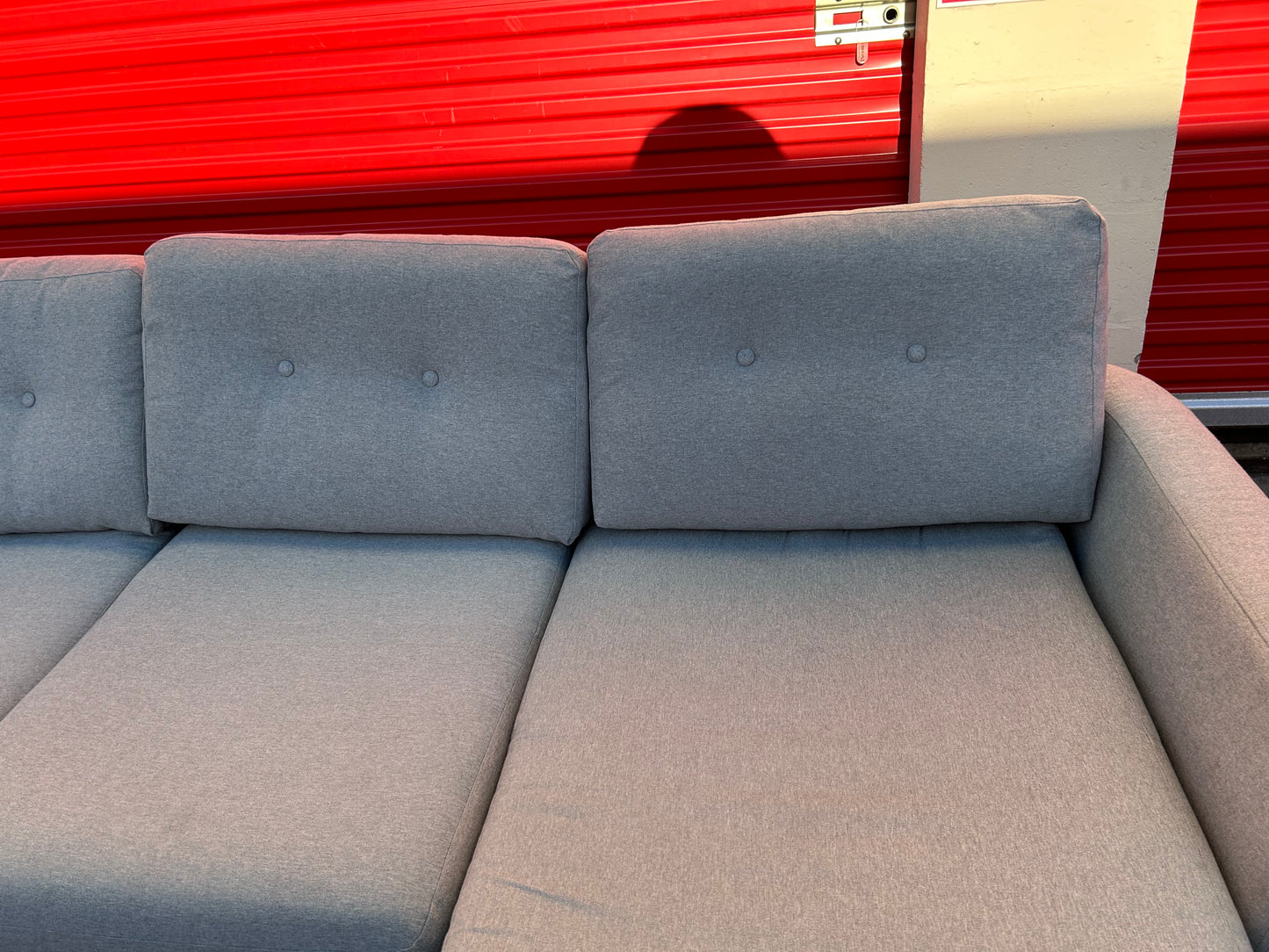Light Blue L Shape Sofa