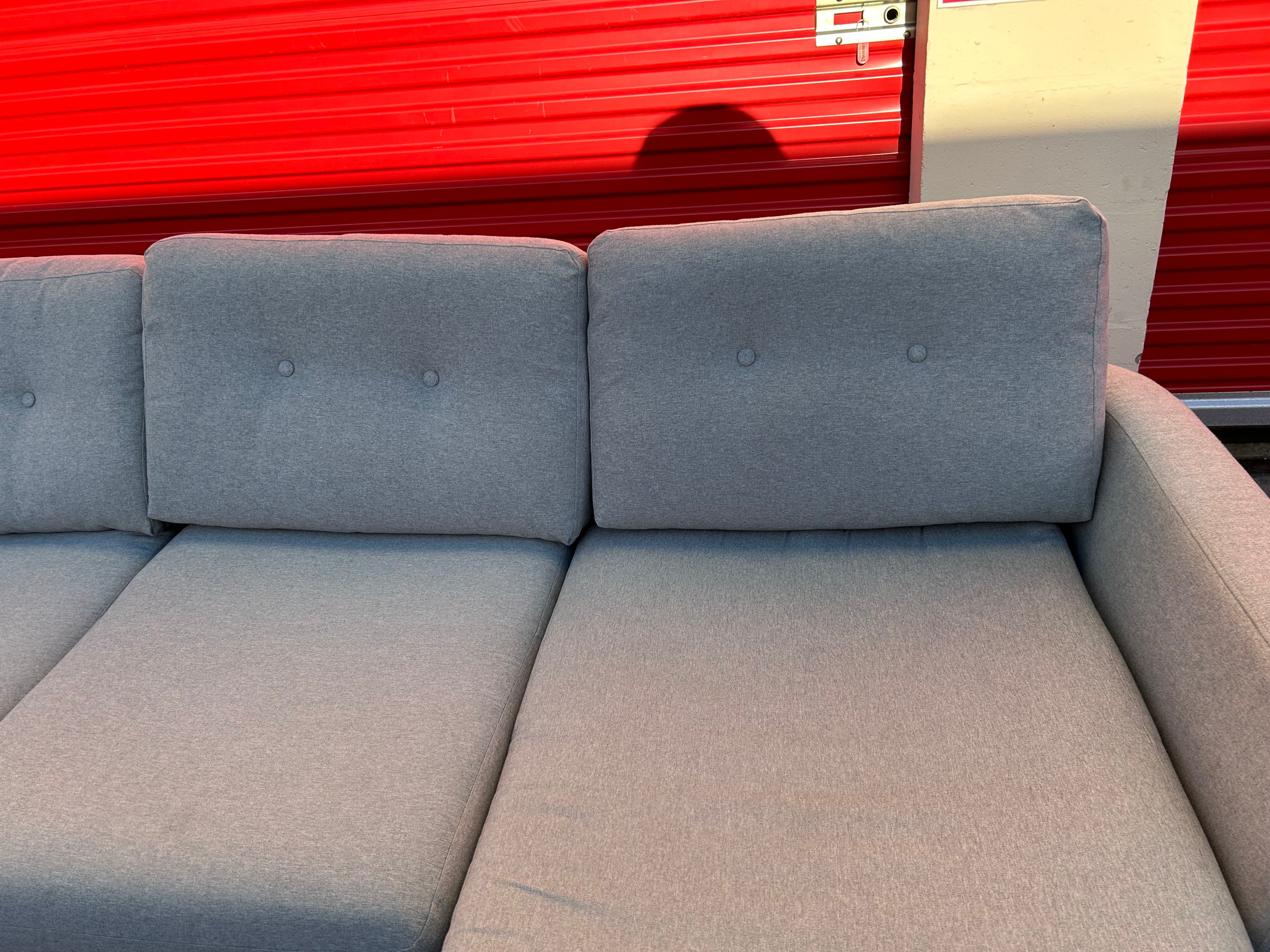 Light Blue L Shape Sofa