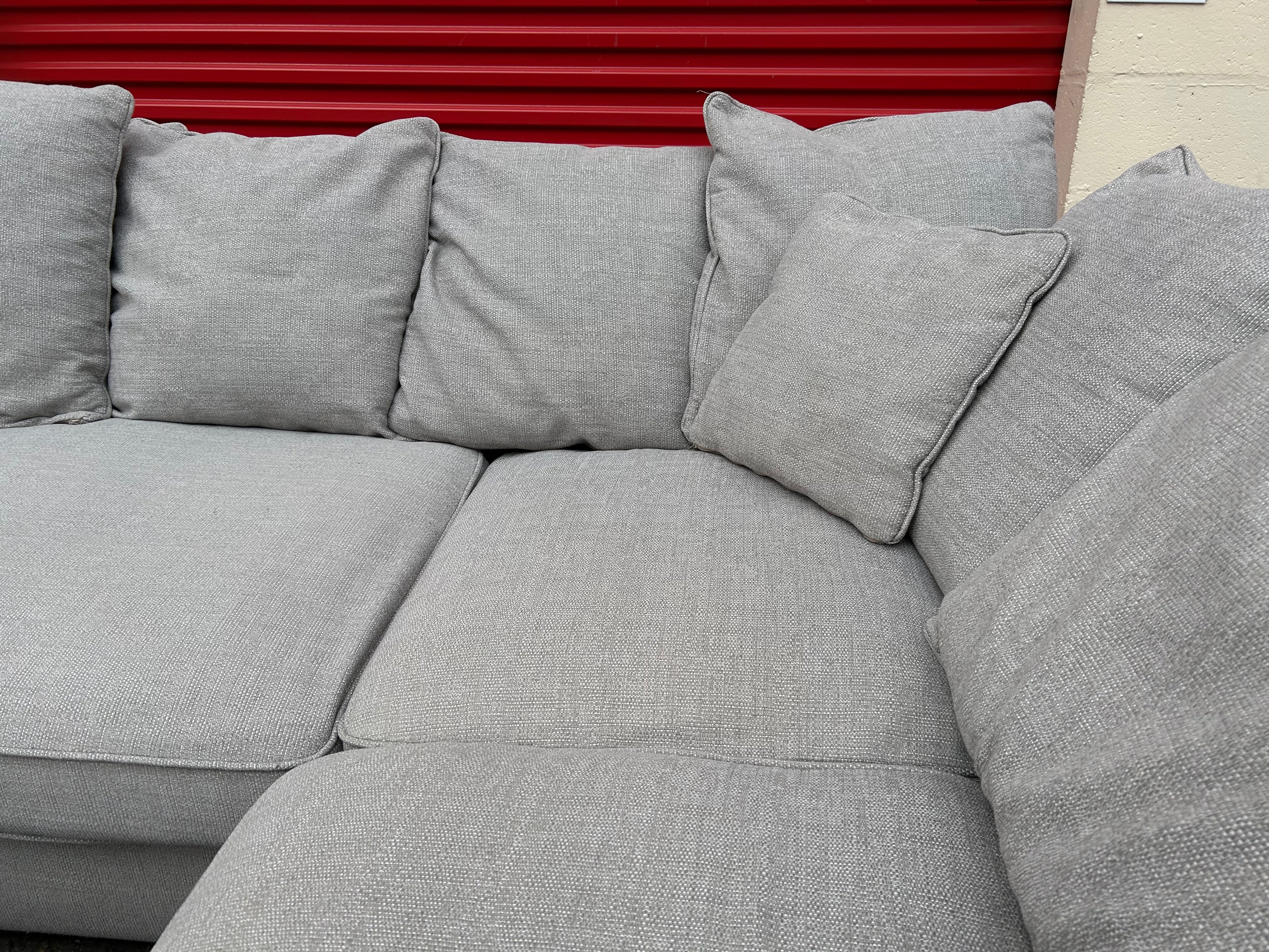 Furniture Village Grey Corner Sofa & Footstool