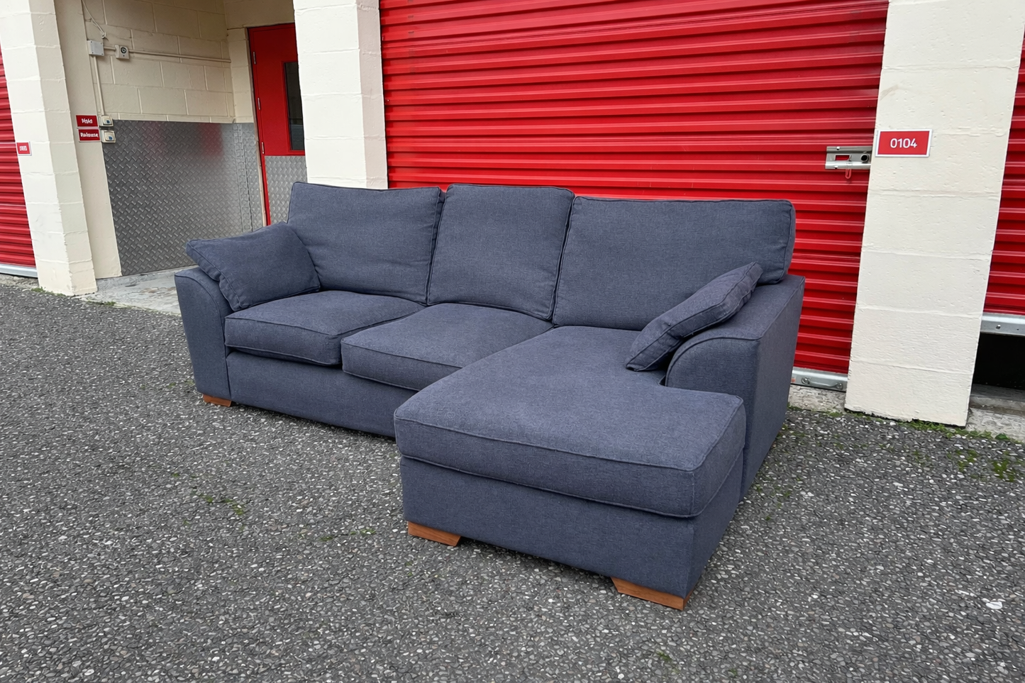 Next Stamford Slate Blue Corner Sofa