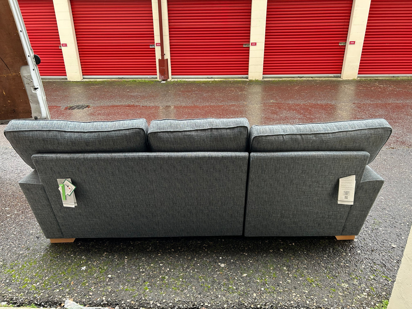 Next Stamford Grey/Blue Corner Sofa