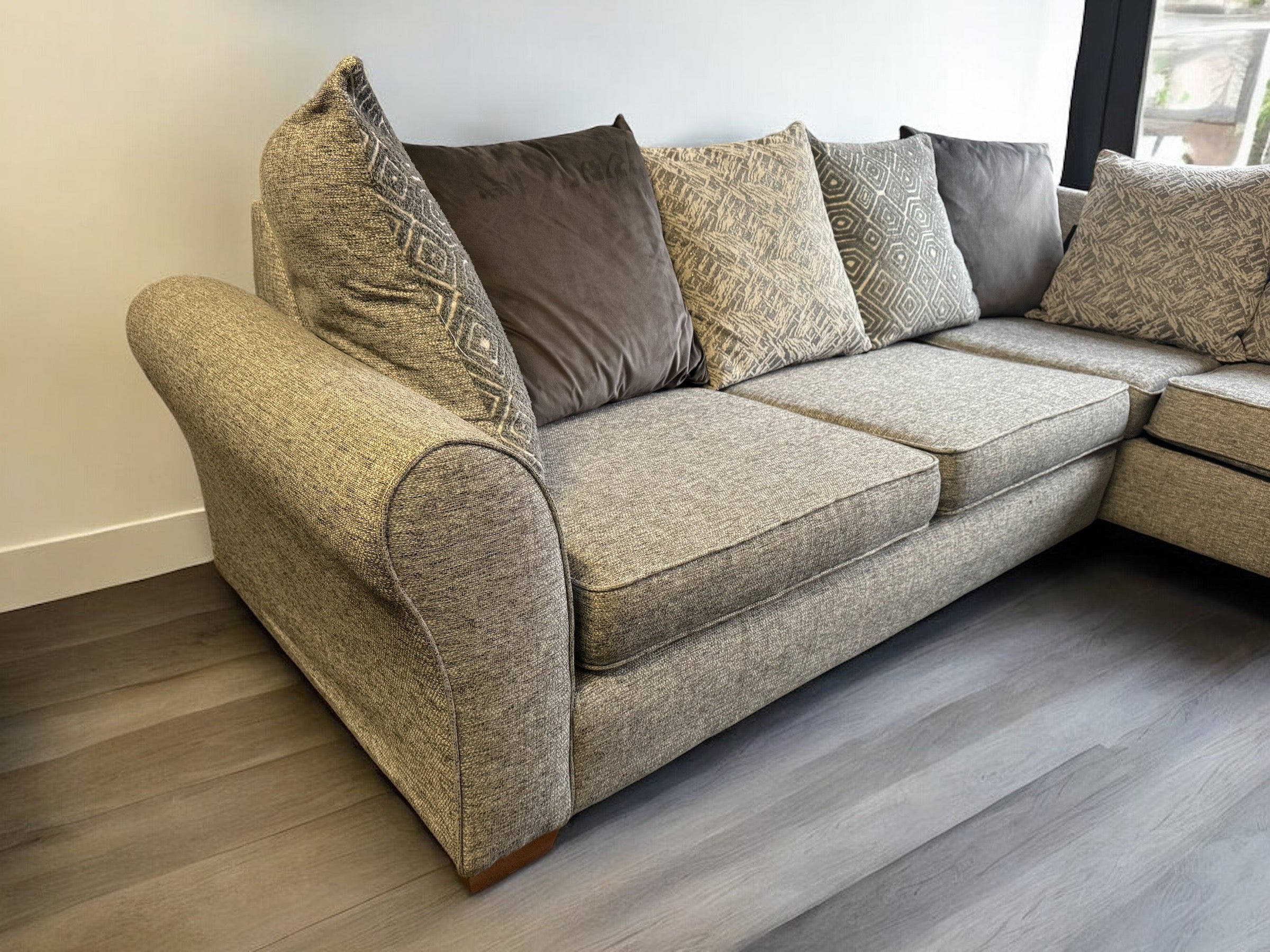 SCS Grey L Shape Sofa