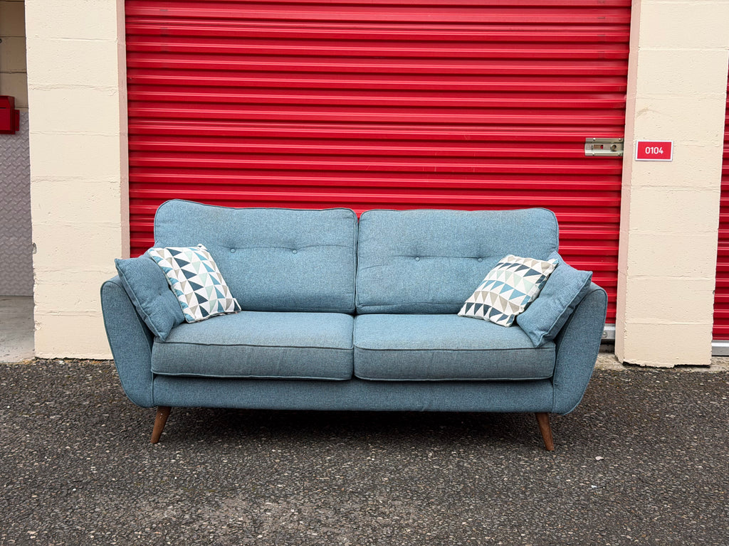 Blue French Connection 2 Seater Sofa