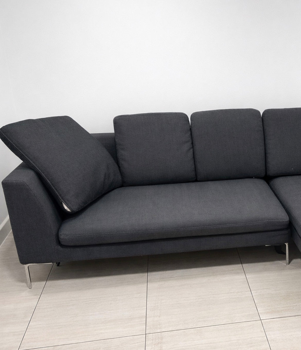 Modern Blue L Shape Sofa
