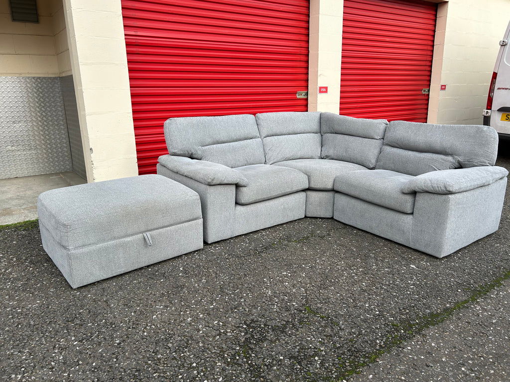 Oak Furniture Land Modular Corner Sofa & Footstool