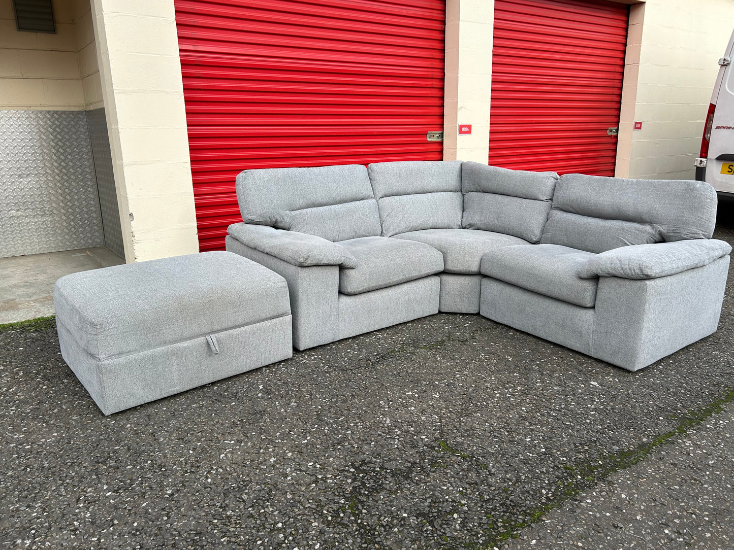 Oak Furniture Land Modular Corner Sofa & Footstool