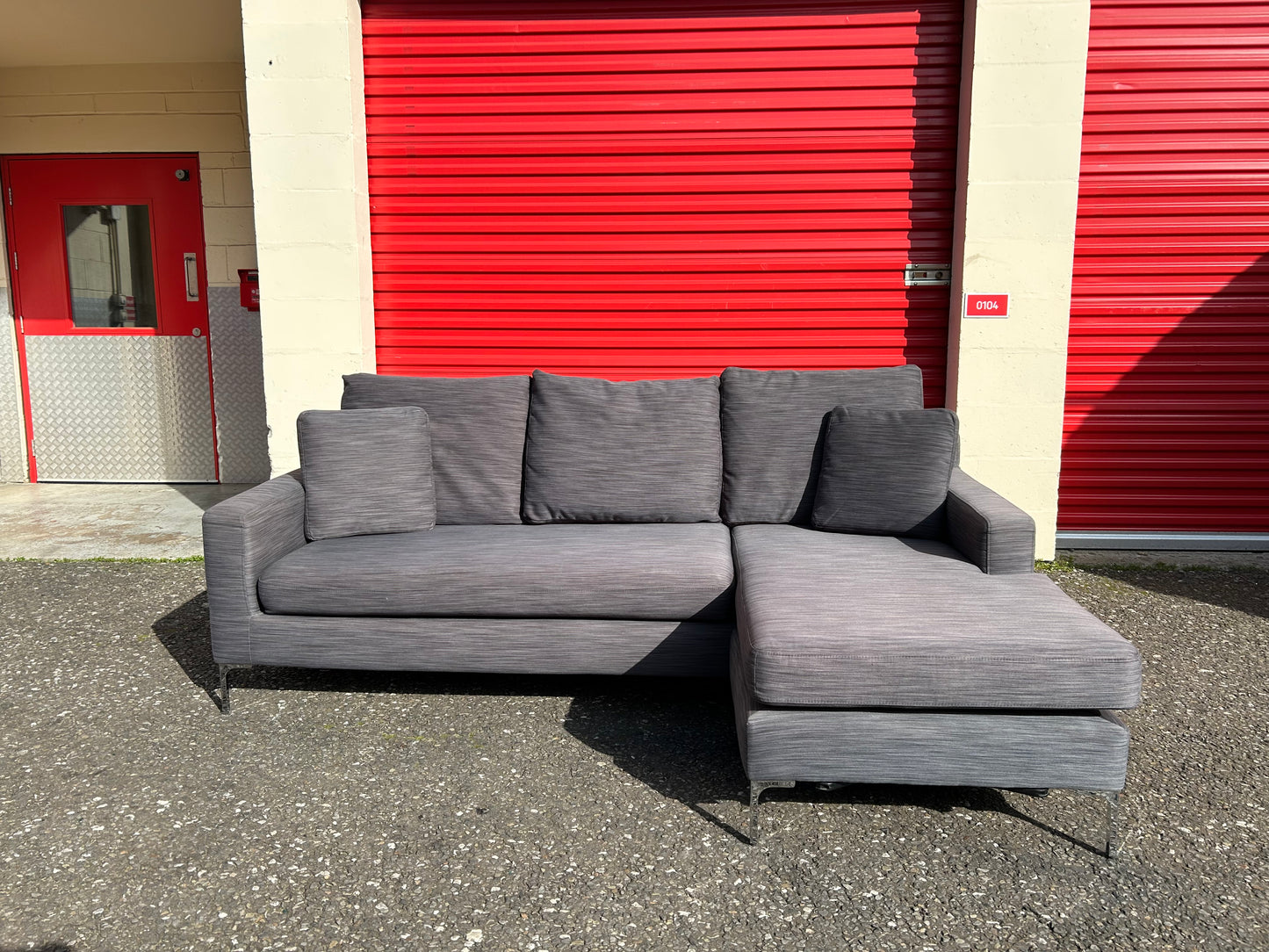Grey Dwell L Shape Sofa