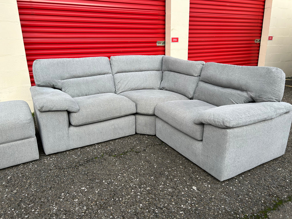 Oak Furniture Land Modular Corner Sofa & Footstool