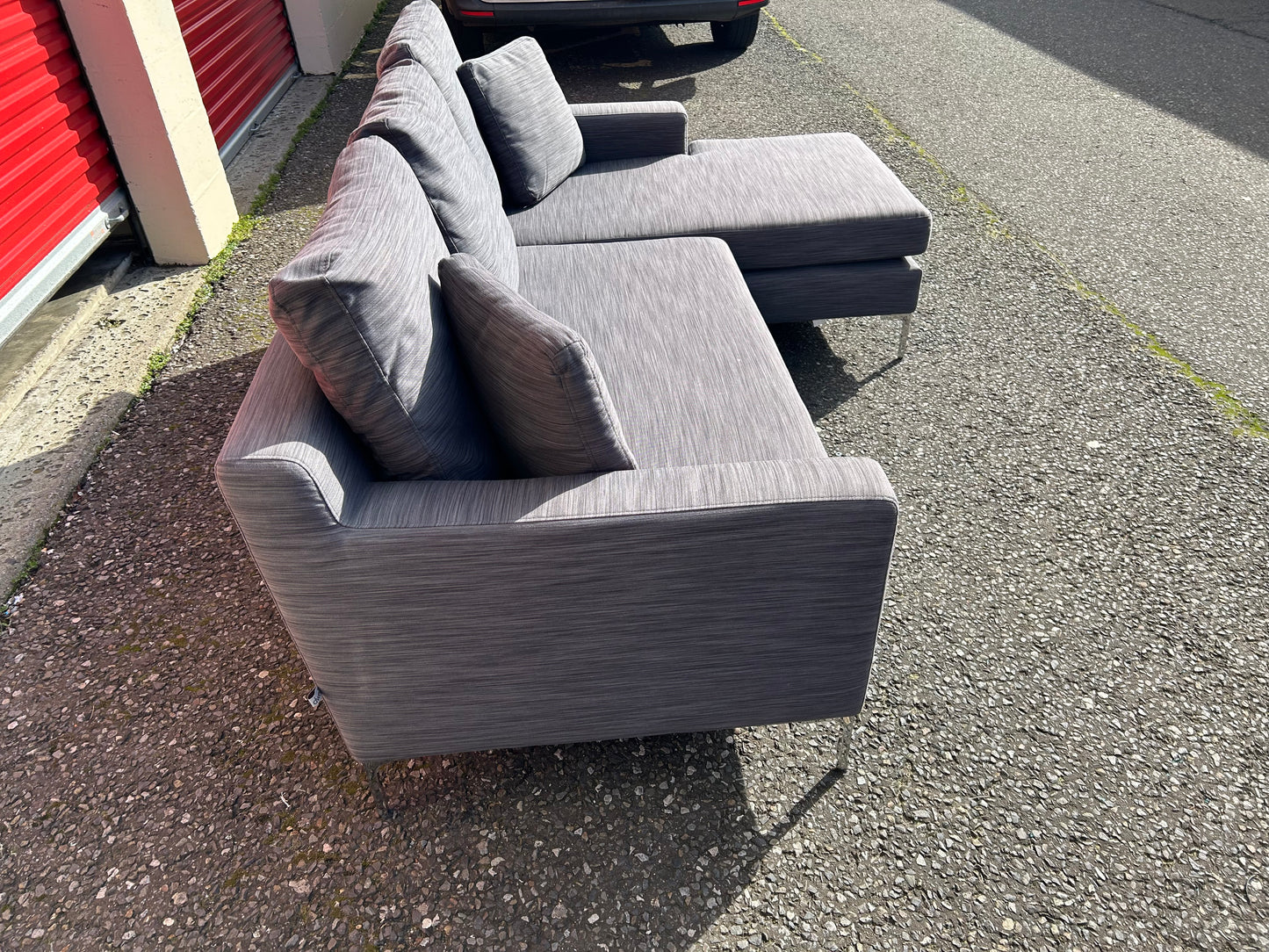 Grey Dwell L Shape Sofa