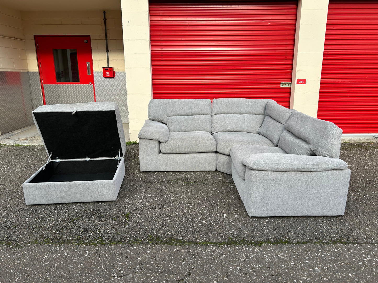 Oak Furniture Land Modular Corner Sofa & Footstool