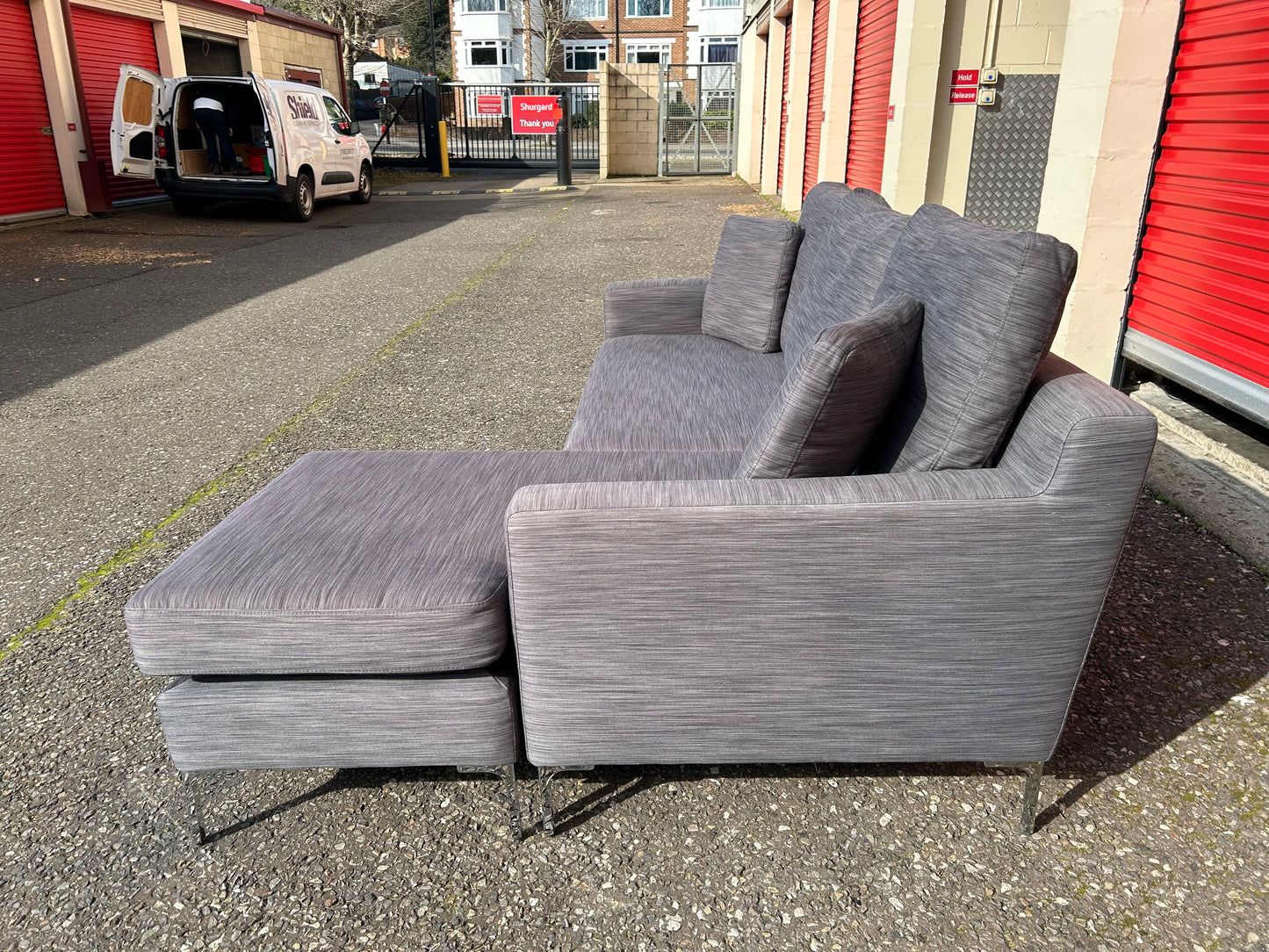 Grey Dwell L Shape Sofa