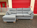 Next Stamford Grey/Blue Corner Sofa