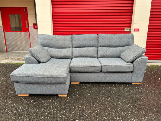 Next Stamford Grey/Blue Corner Sofa