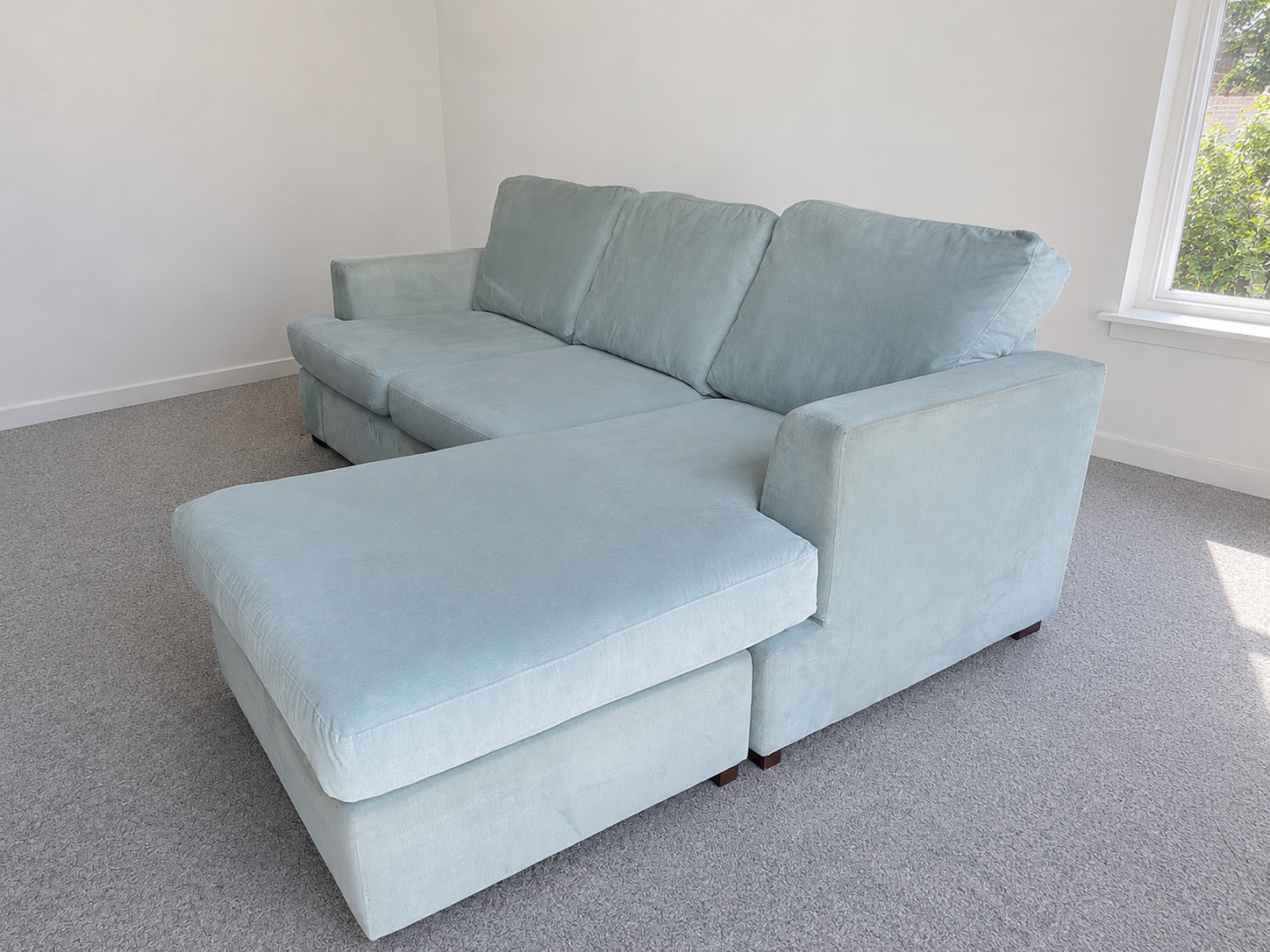 DFS Freya Light Blue L Shape Sofa