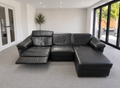 Natuzzi Leather Power Recliner Corner Sofa