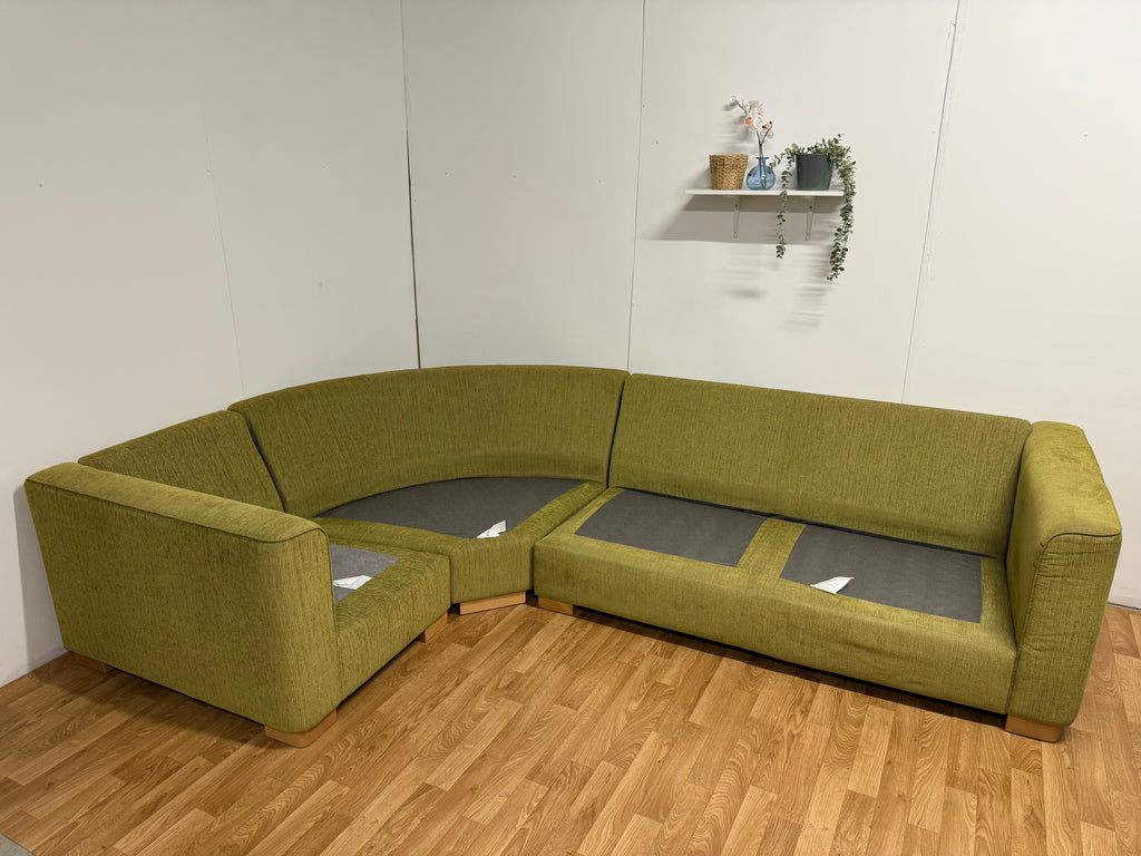 Furniture Village Olive Green Corner Sofa