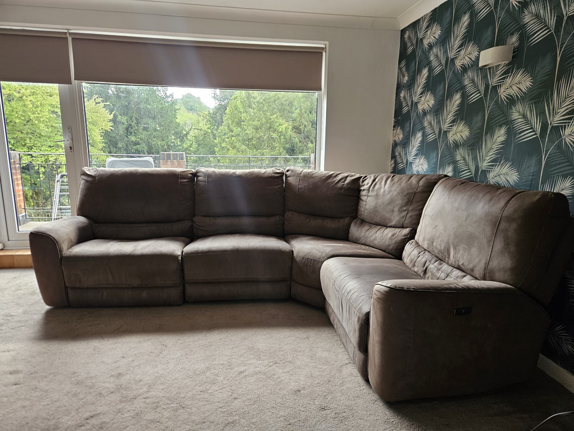 FABB Sofas Electric Recliner Corner Sofa