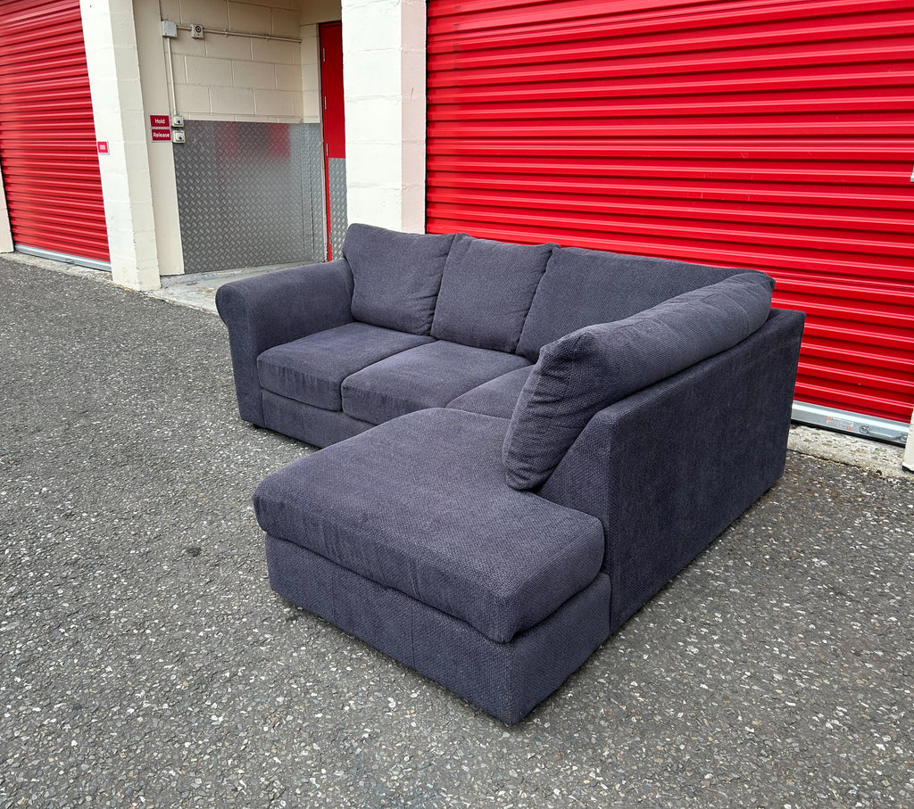Dark Grey Fabric Corner Sofa