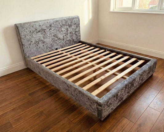 Crushed Velvet Double Bed Frame