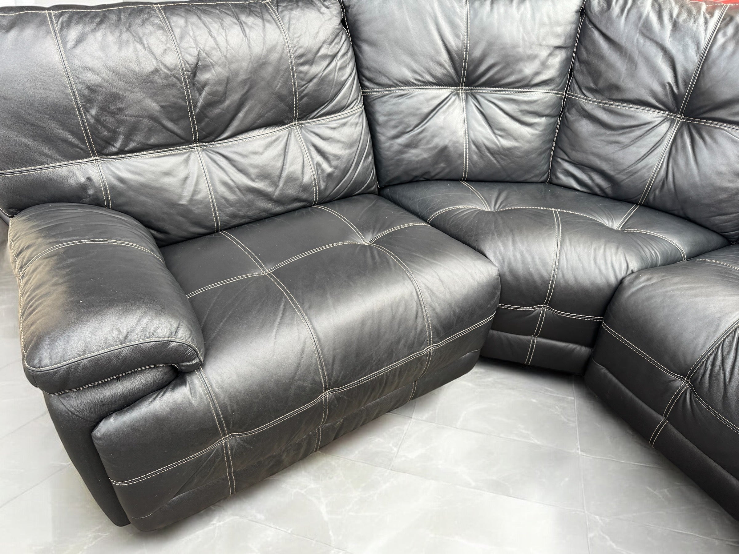DFS Leather Recliner Sofa