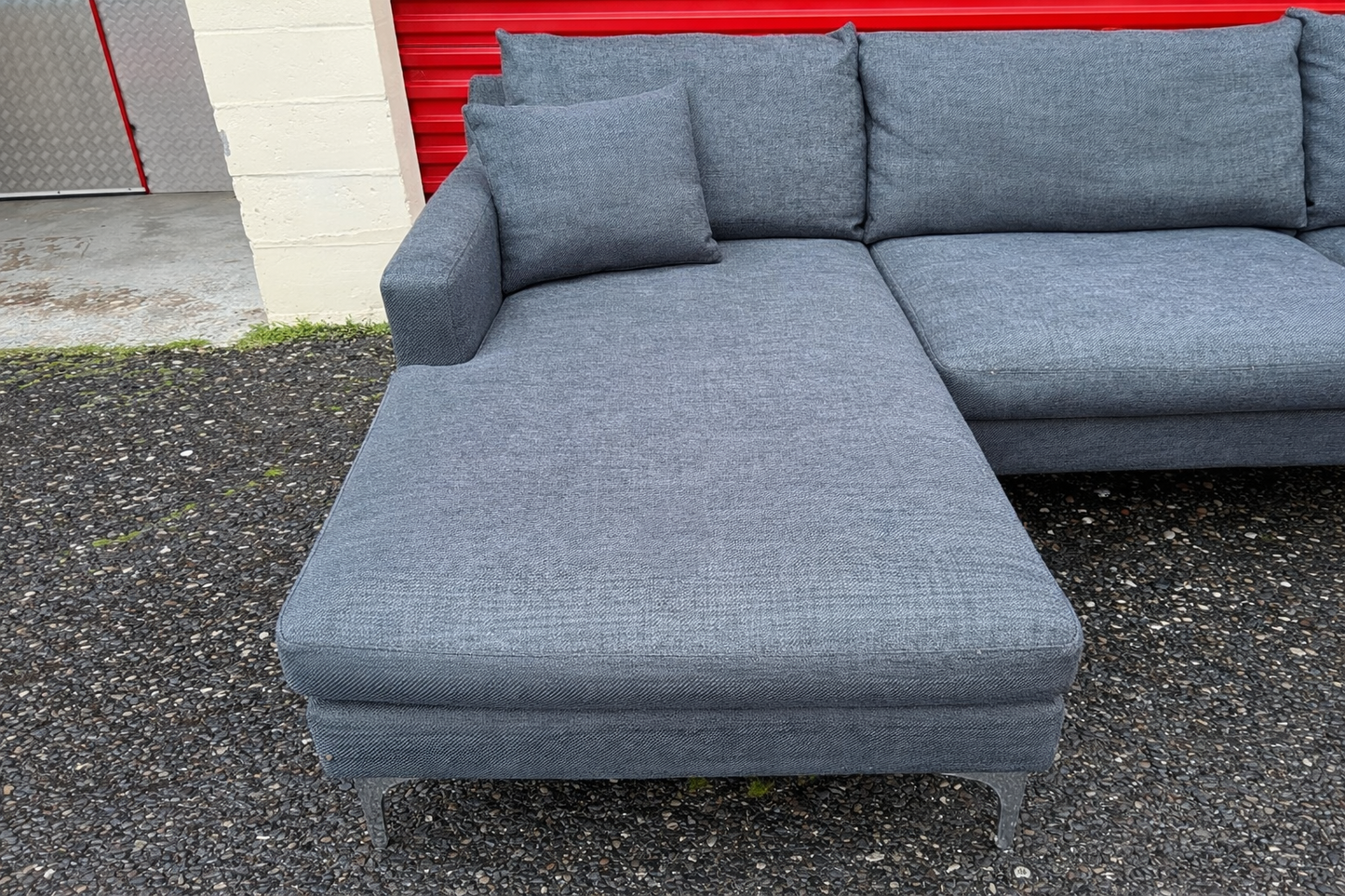 Dwell Grey/Blue L Shape Sofa