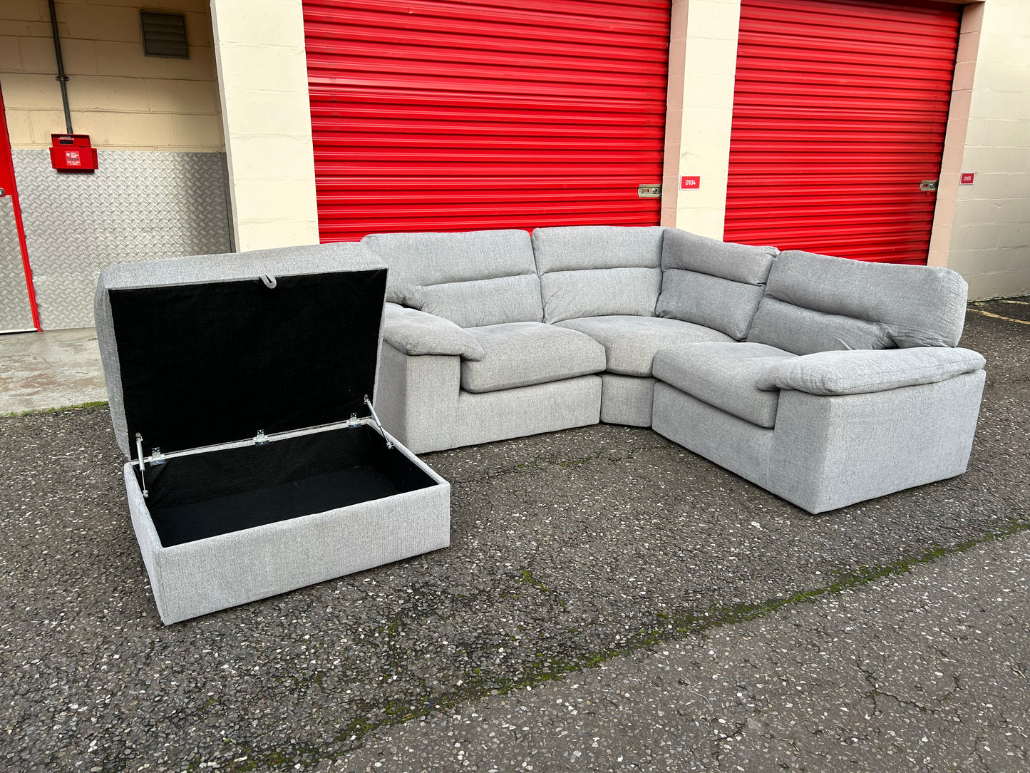 Oak Furniture Land Modular Corner Sofa & Footstool