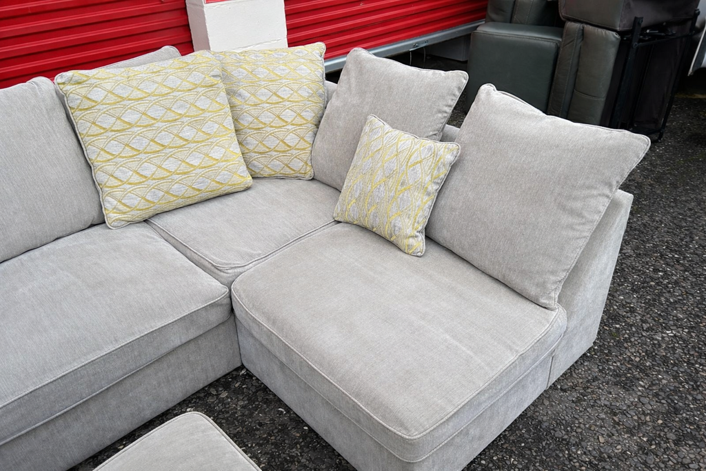 Furniture Village Corner Sofa & Foot Stool