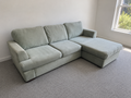 DFS Freya Light Blue L Shape Sofa