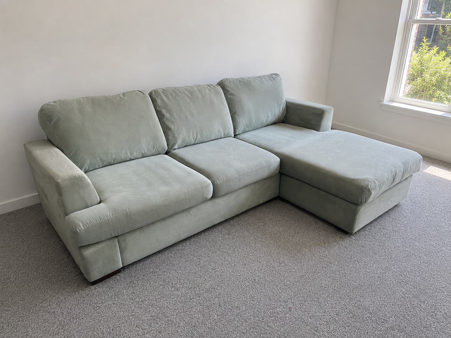 DFS Freya Light Blue L Shape Sofa
