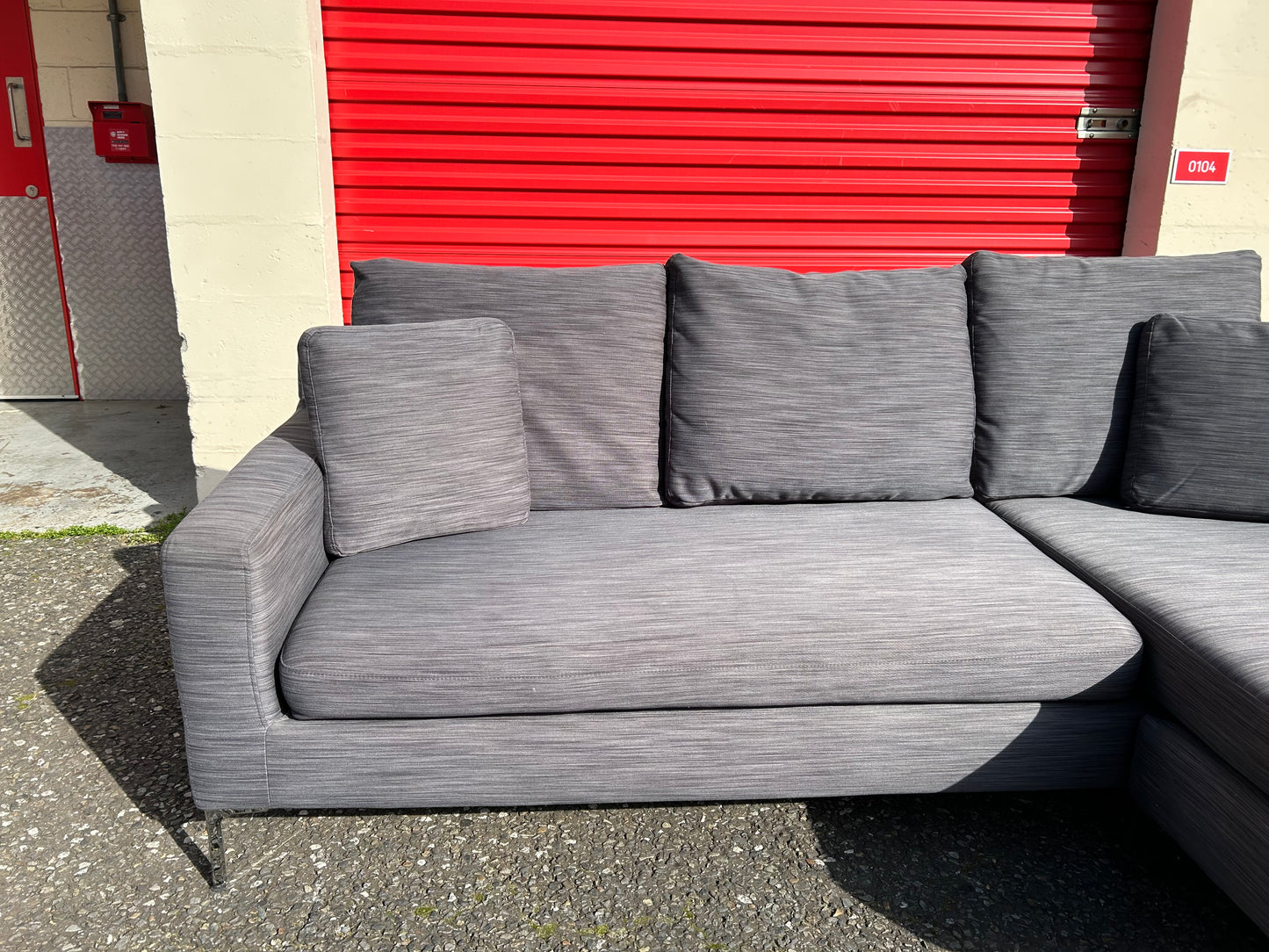 Grey Dwell L Shape Sofa
