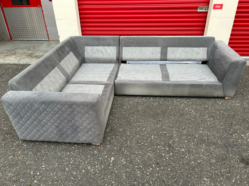 Grey DFS Orka Corner Sofa Bed