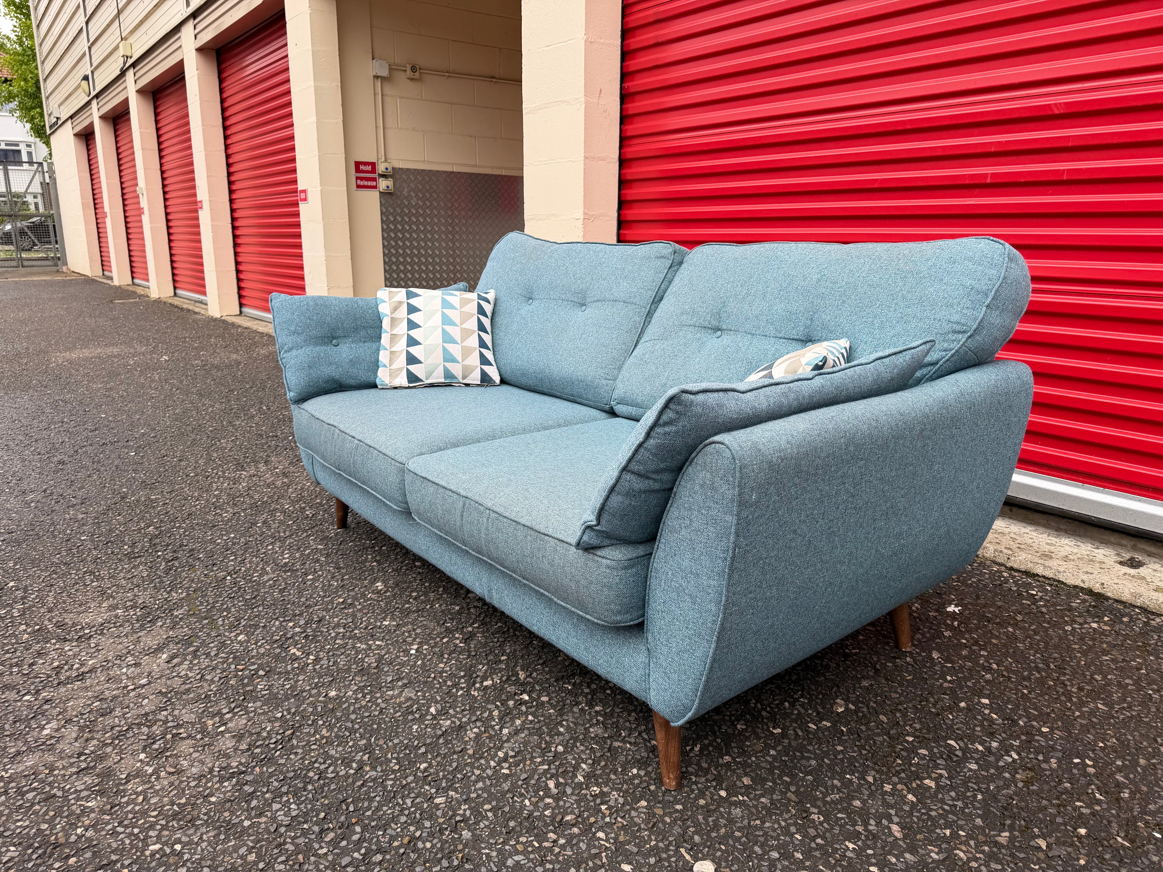 Blue French Connection 2 Seater Sofa