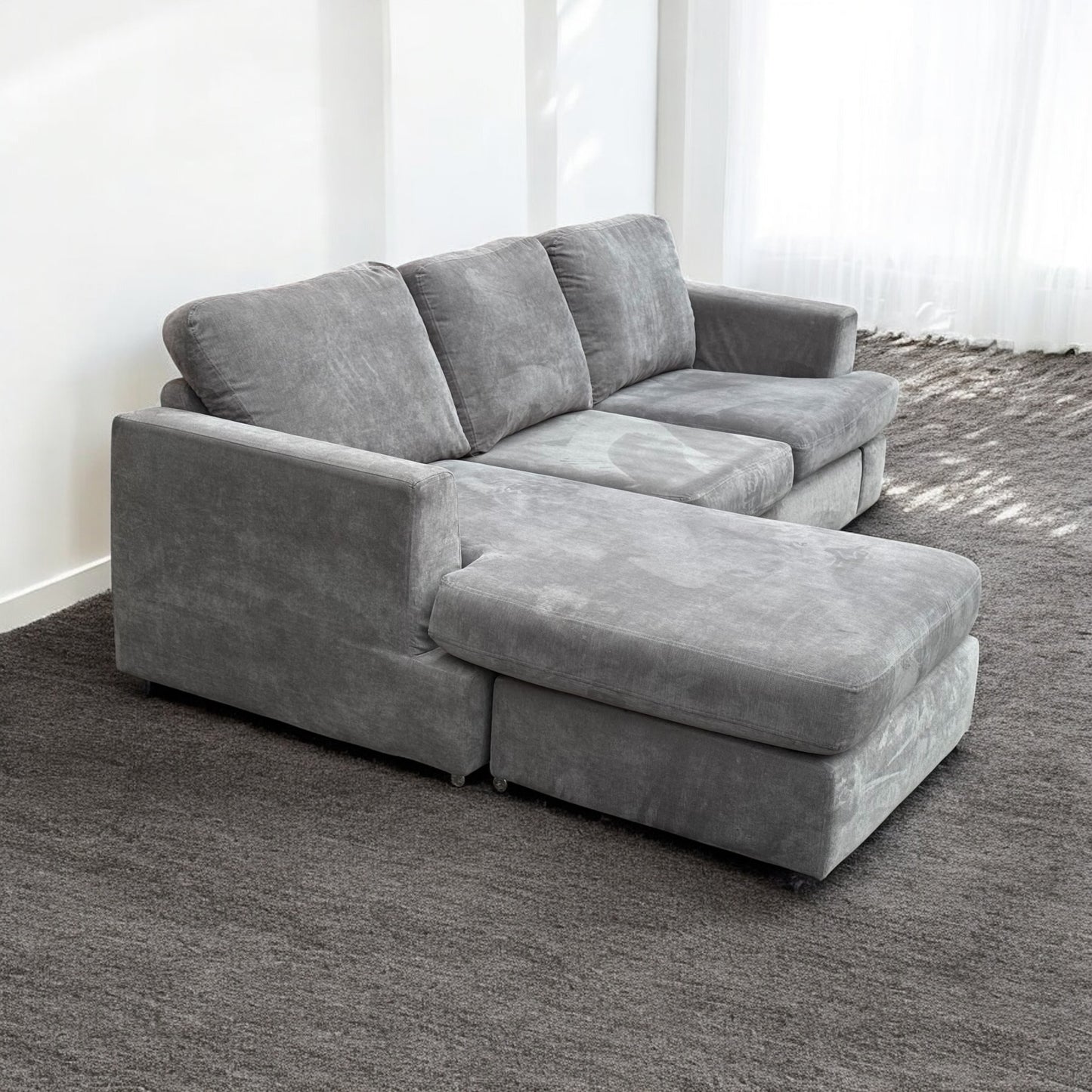 DFS Freya Grey Corner Sofa
