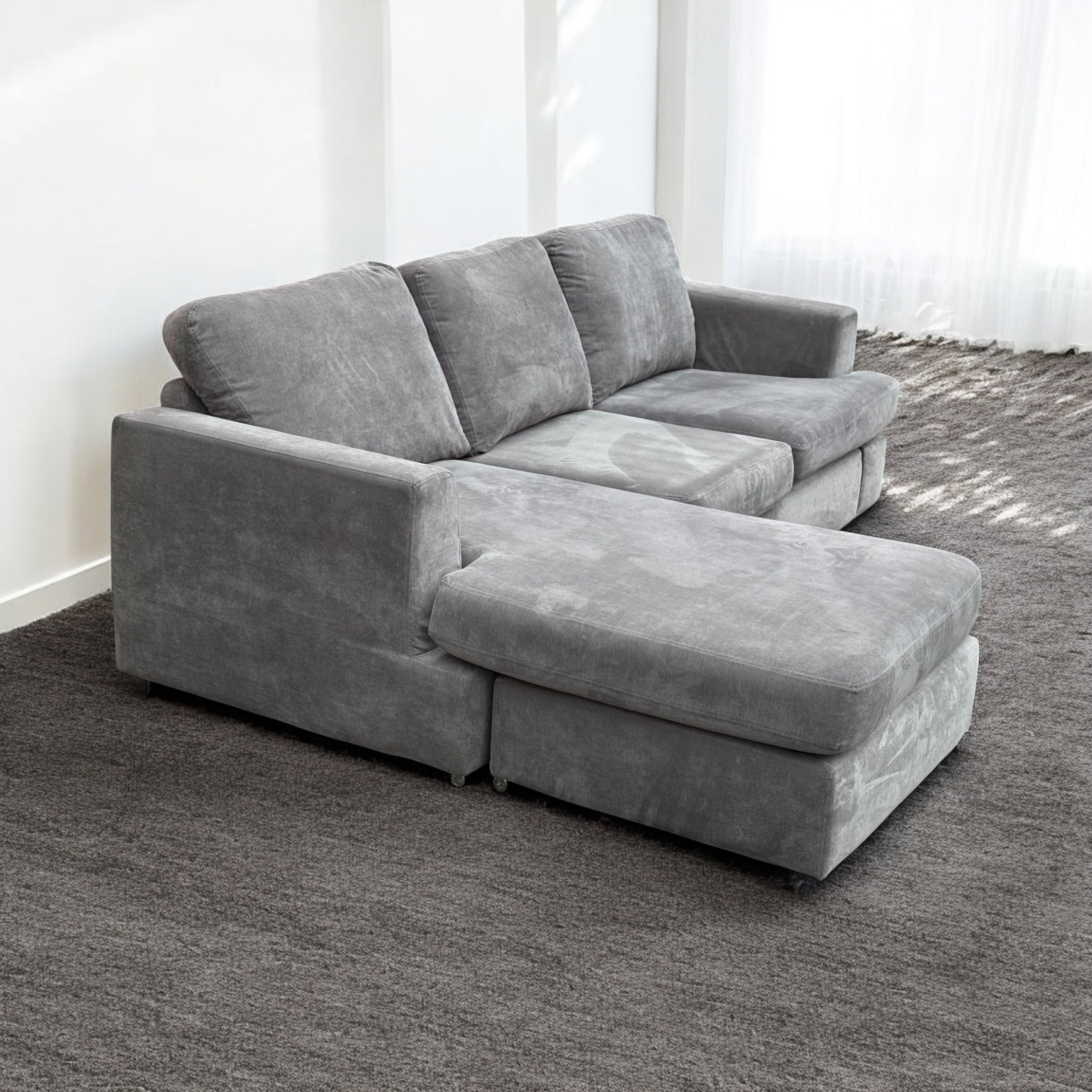 DFS Freya Grey Corner Sofa