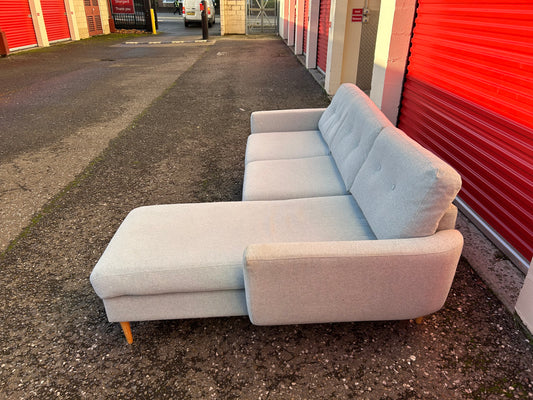 Light Blue L Shape Sofa