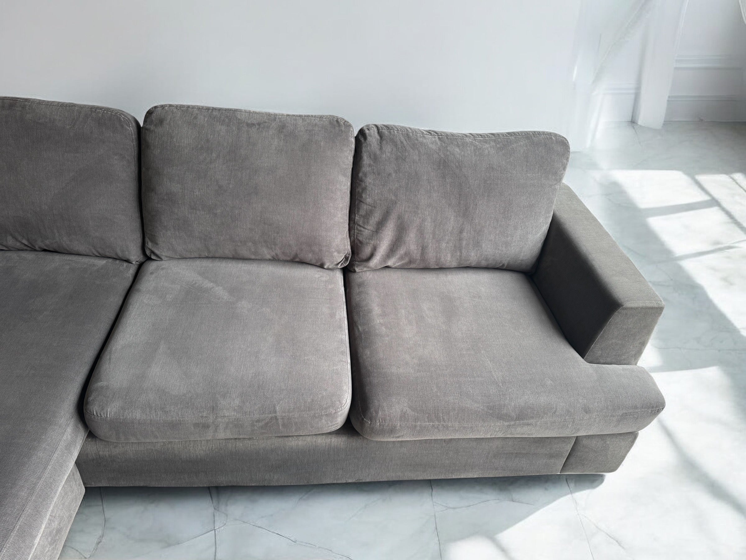DFS Freya Grey Corner Sofa