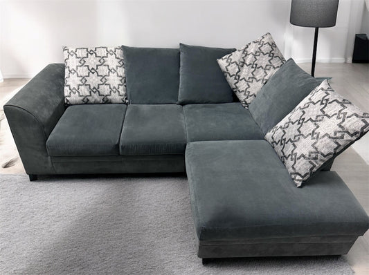 Grey Compact Corner Sofa