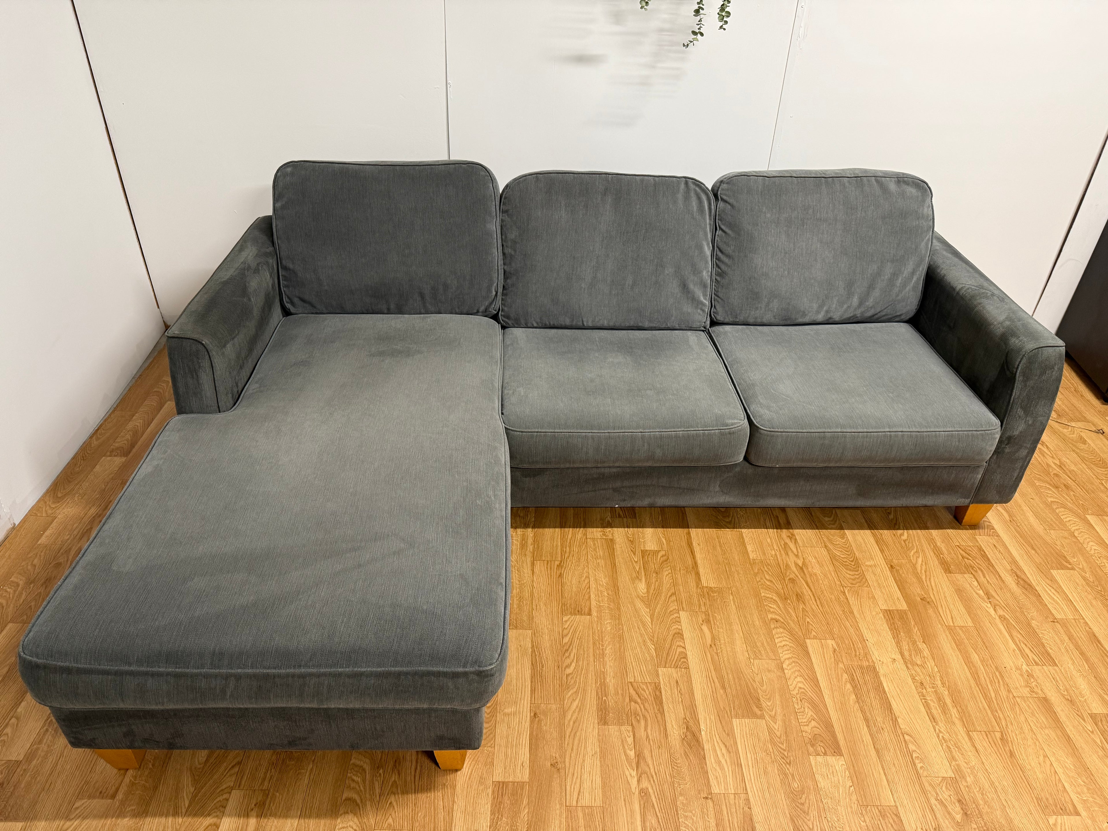Grey Fabric Corner Sofa