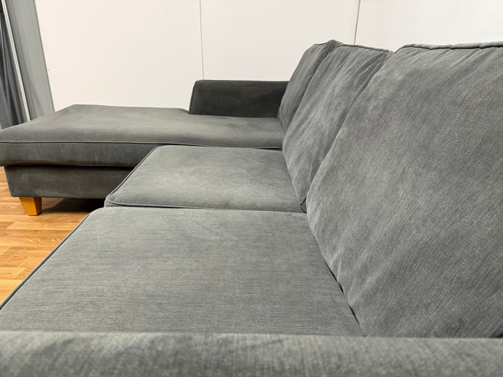 Grey Fabric Corner Sofa