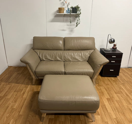 Italian Leather 2 Seater Sofa