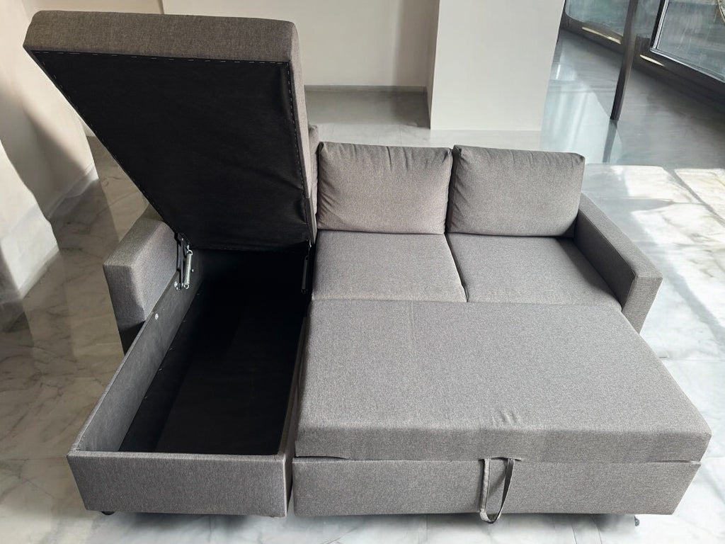 Grey L Shape Sofa Bed