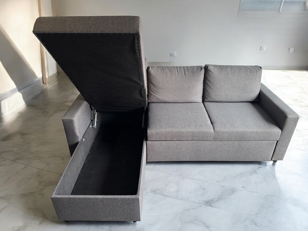 Grey L Shape Sofa Bed